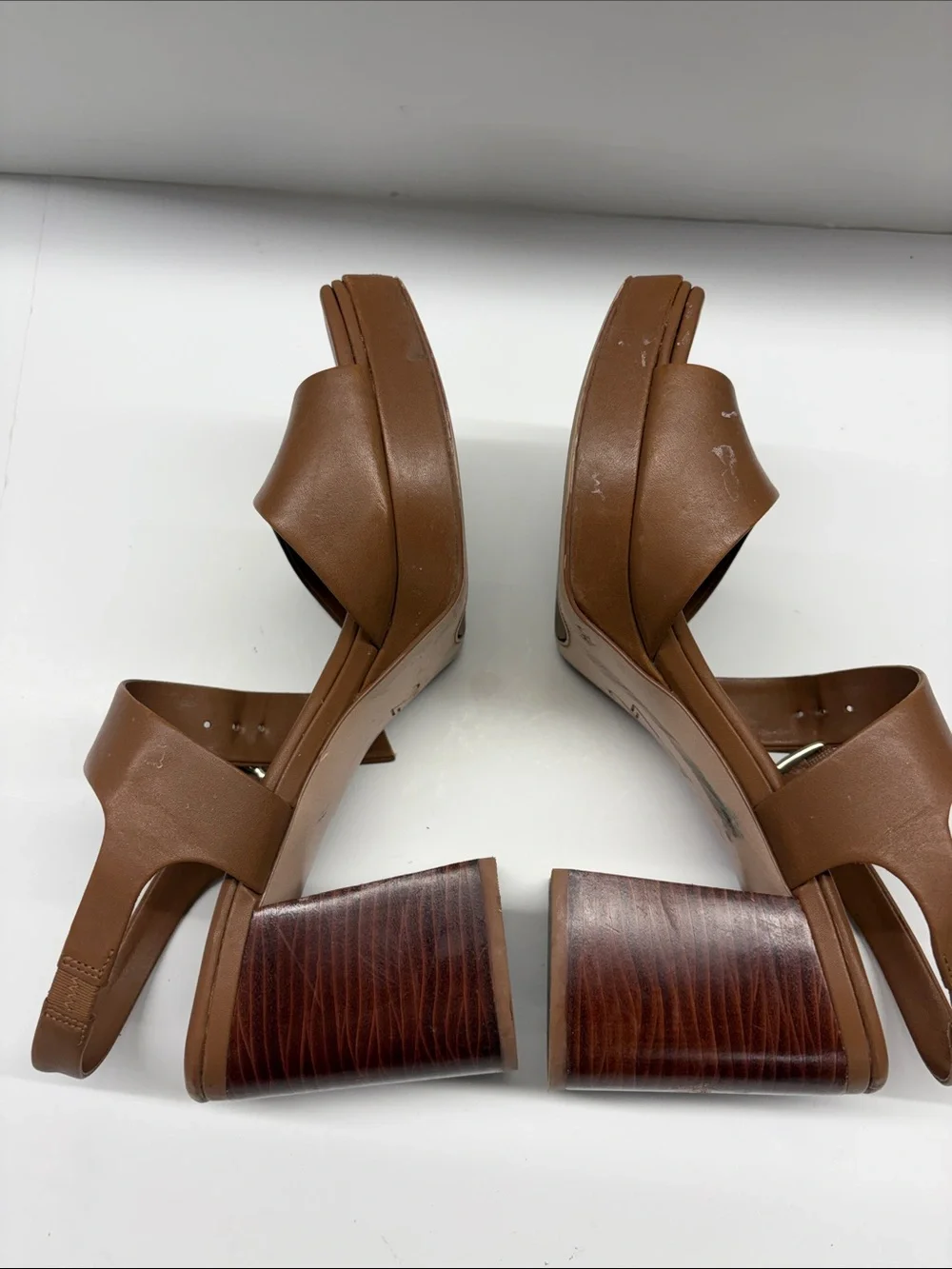 Used 27 Edit Naturalizer Women’s Brown Platform Block Heel Sandals Size 10